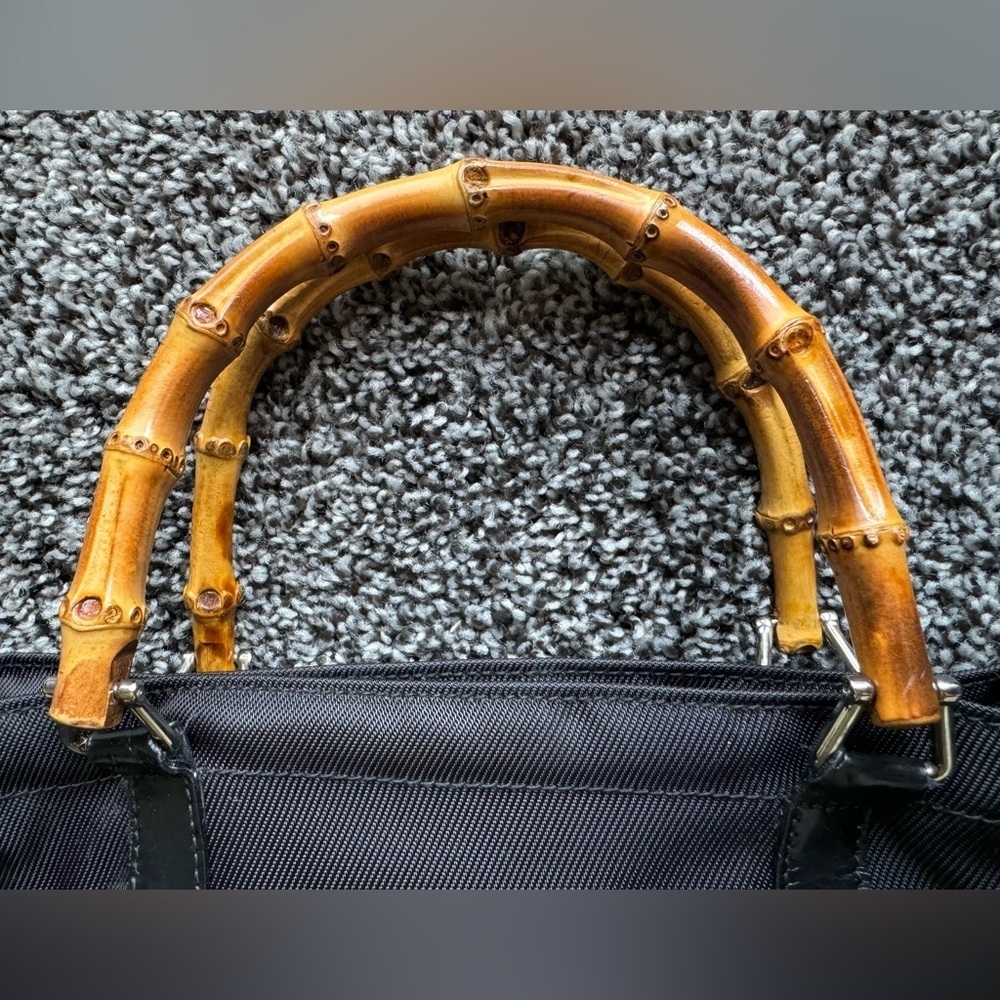 Gucci vintage nylon bamboo tote - Picture 13 of 15